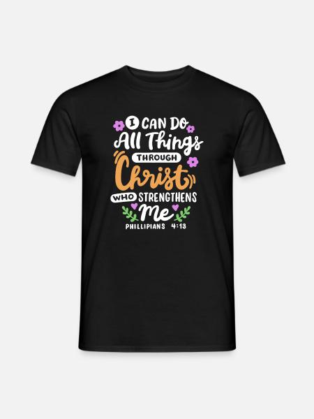 Christlich Glaube Bibelvers - Männer T-Shirt - Schwarz