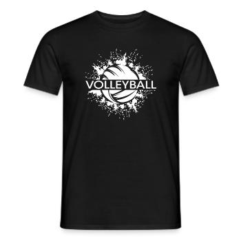Volleyball Ball Explosion Sport Beach Symbol Logo - Männer T-Shirt - Schwarz - Vorne - AI Model Male 178 light (178cm)