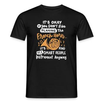 Waldhorn Waldhornspieler - Männer T-Shirt - Schwarz - Vorne - AI Model Male 178 light (178cm)