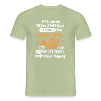 Waldhorn Waldhornspieler - Männer T-Shirt - Sage - Vorne - AI Model Male 178 light (178cm)