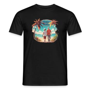 Nous sommes à la retraite - T-shirt homme - noir - Devant - AI Model Male 178 light (178cm)