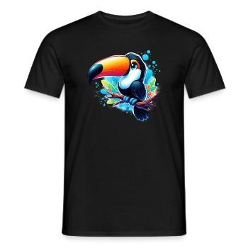 Toucan - Men's T-Shirt - black - Front - AI Model Male 178 light (178cm)