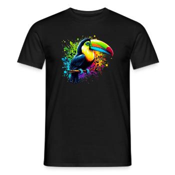 Toucan - Men's T-Shirt - black - Front - AI Model Male 178 light (178cm)