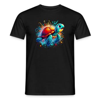Turtle - Men's T-Shirt - black - Front - AI Model Male 178 light (178cm)