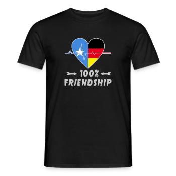 L'amitié entre la Somalie et l'Allemagne est - T-shirt homme - noir - Devant - AI Model Male 178 light (178cm)