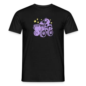 Einhorn im Monstertruck - Männer T-Shirt - Schwarz - Vorne - AI Model Male 178 light (178cm)