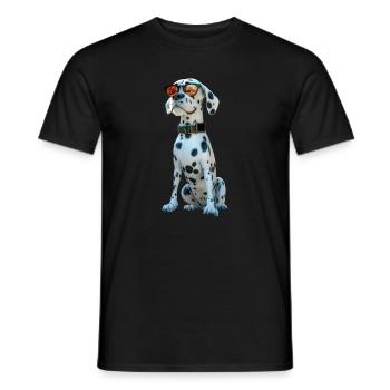Dalmatian Dog Lover I Love Dalmatians - Men's T-Shirt - black - Front - AI Model Male 178 light (178cm)