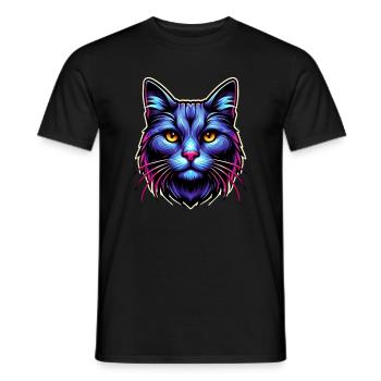 Chat - T-shirt homme - noir - Devant - AI Model Male 178 light (178cm)