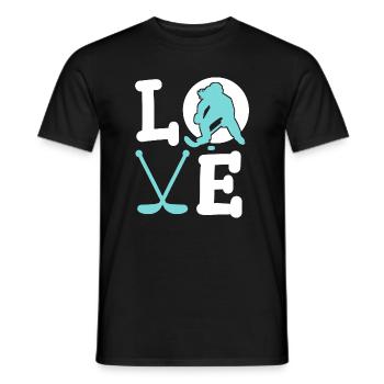 Eishockey Eishockeyspielerin - Männer T-Shirt - Schwarz - Vorne - AI Model Male 178 light (178cm)