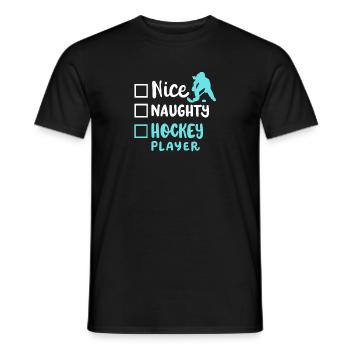 Eishockey Eishockeyspielerin - Männer T-Shirt - Schwarz - Vorne - AI Model Male 178 light (178cm)