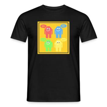 Drôles d’hommes - T-shirt homme - noir - Devant - AI Model Male 178 light (178cm)