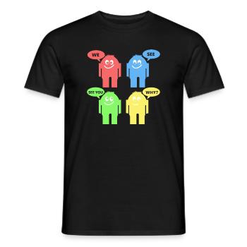 Drôles d’hommes - T-shirt homme - noir - Devant - AI Model Male 178 light (178cm)
