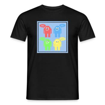 Drôles d’hommes - T-shirt homme - noir - Devant - AI Model Male 178 light (178cm)
