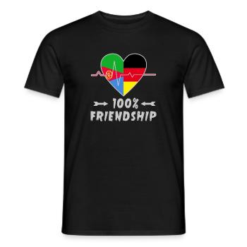 Eritrea und Deutschland 100% Freundschaft - Männer T-Shirt - Schwarz - Vorne - AI Model Male 178 light (178cm)