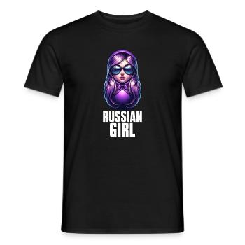 Russian Girl! Russland Matrjoschka Russisch für - Männer T-Shirt - Schwarz - Vorne - AI Model Male 178 light (178cm)