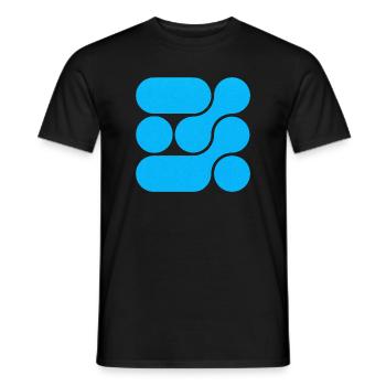 OCHOOO - Turquoise Blue - Men's T-Shirt - black - Front - AI Model Male 178 light (178cm)