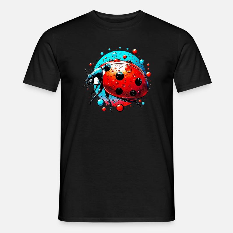 Marienkäfer - Männer T-Shirt - Schwarz