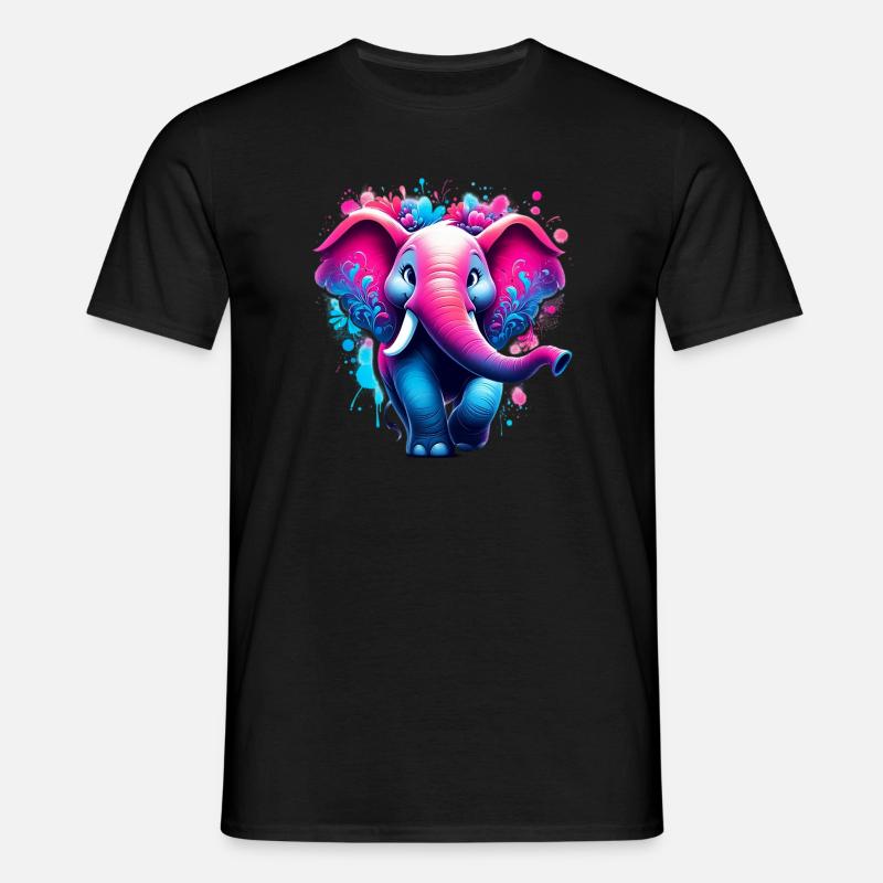 Elefant - Männer T-Shirt - Schwarz