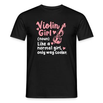 Violine Geigerin Geigenspielerin - Männer T-Shirt - Schwarz - Vorne - AI Model Male 178 light (178cm)