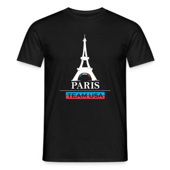 Équipe de Paris Jeux Sportifs des États-Unis Athlète Sportif Logo - T-shirt homme - noir - Devant - AI Model Male 178 light (178cm)