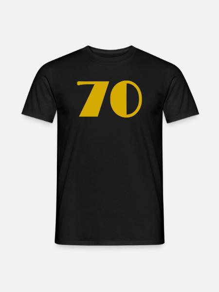 70. 70 VUOTTA. 70-VUOTISJUHLA. 70 VUOTTA VUOTTA. - Miesten T-paita - musta