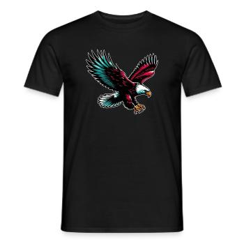 Adler - Männer T-Shirt - Schwarz - Vorne - AI Model Male 178 light (178cm)