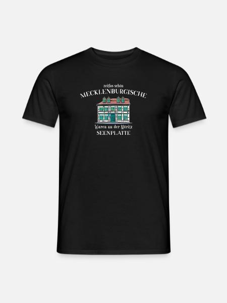 Mecklenburg Lake District, Waren an der Müritz - Men's T-Shirt - black