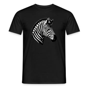 Zebra - Männer T-Shirt - Schwarz - Vorne - AI Model Male 178 light (178cm)