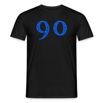 90. 90 ANS. 90e ANNIVERSAIRE. ANNIVERSAIRE 90 ANS. - T-shirt homme - noir - Devant - AI Model Male 178 light (178cm)