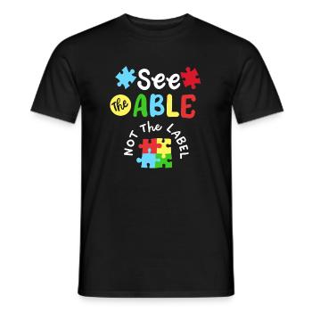 Autismus Bewusstsein SPED Lehrer - Männer T-Shirt - Schwarz - Vorne - AI Model Male 178 light (178cm)