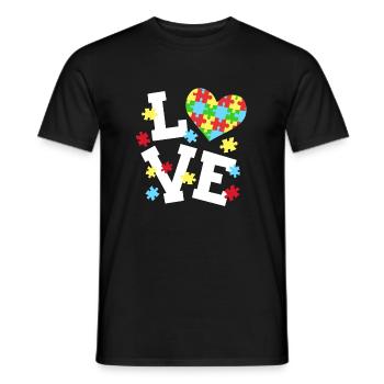 Autismus Bewusstsein - Männer T-Shirt - Schwarz - Vorne - AI Model Male 178 light (178cm)