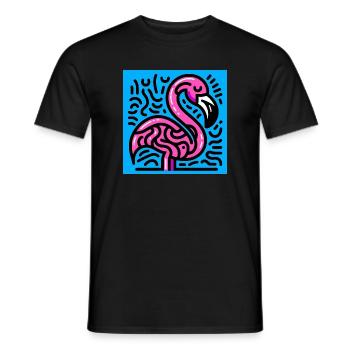 Flamant - T-shirt homme - noir - Devant - AI Model Male 178 light (178cm)