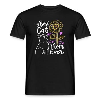 Katzenmama Muttertag - Männer T-Shirt - Schwarz - Vorne - AI Model Male 178 light (178cm)