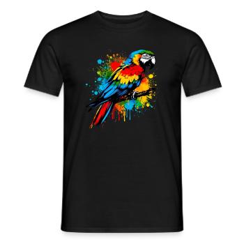 Parrot - Men's T-Shirt - black - Front - AI Model Male 178 light (178cm)