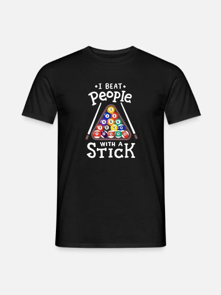 Billard Poolspieler - Männer T-Shirt - Schwarz
