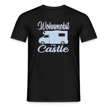 Wohnmobildseign für Abenteurer - Männer T-Shirt - Schwarz - Vorne - AI Model Male 178 light (178cm)