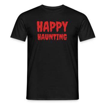 Spooky Halloween Haunting T-Shirt Design - Men's T-Shirt - black - Front - AI Model Male 178 light (178cm)