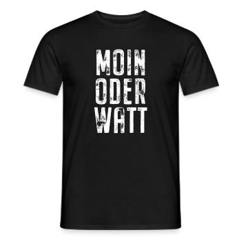 Moin ou Watt Ruhrgebiet Ruhrpott Hamburg Moin - T-shirt homme - noir - Devant - AI Model Male 178 light (178cm)