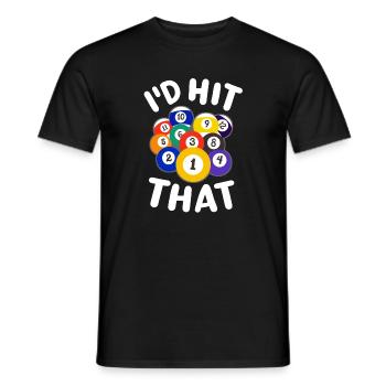 Pool-Spieler Billardkugeln - Männer T-Shirt - Schwarz - Vorne - AI Model Male 178 light (178cm)