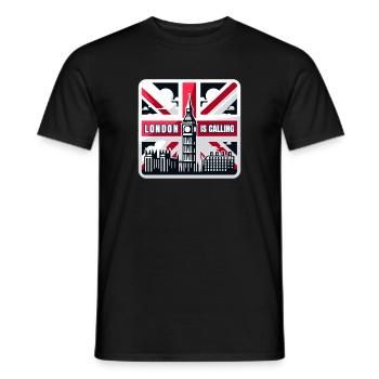 Londres vous appelle - T-shirt homme - noir - Devant - AI Model Male 178 light (178cm)