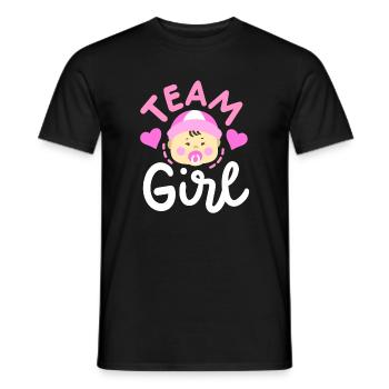 Party zur Bekanntgabe des Geschlechts Team Girl - Männer T-Shirt - Schwarz - Vorne - AI Model Male 178 light (178cm)