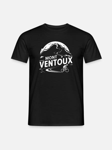 De epische beklimming van de Mont Ventoux op de fiets - Heren T-shirt - zwart