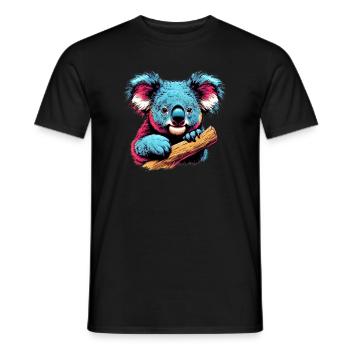 Koala - Men's T-Shirt - black - Front - AI Model Male 178 light (178cm)
