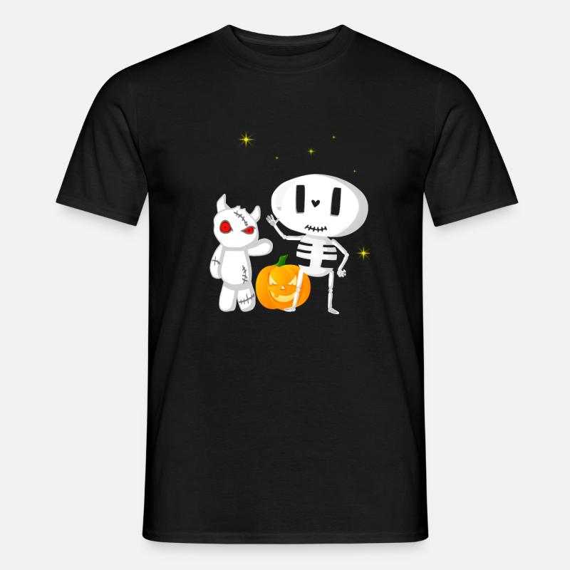 Halloweengesellschaft Gespenst und Monsterchen - Männer T-Shirt - Schwarz