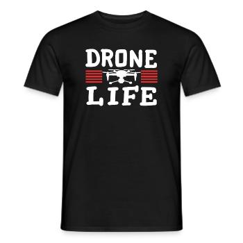 Drohnenpilot RC FPV Quadrocopter - Männer T-Shirt - Schwarz - Vorne - AI Model Male 178 light (178cm)