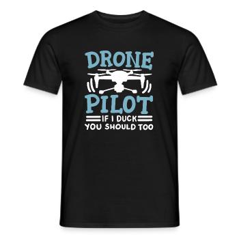 Drohnenpilot Drohne - Männer T-Shirt - Schwarz - Vorne - AI Model Male 178 light (178cm)