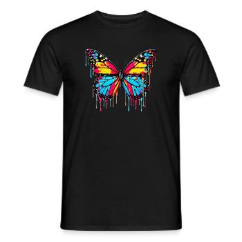 Butterfly - Men's T-Shirt - black - Front - AI Model Male 178 light (178cm)