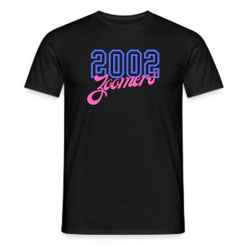 2002 Zoomers Été Rétro Dégradé Logo - T-shirt homme - noir - Devant - AI Model Male 178 light (178cm)