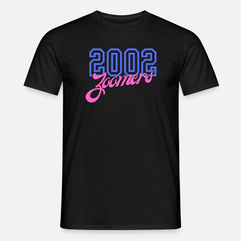 2002 Zoomers Sommer Retro Gradient Logo - Männer T-Shirt - Schwarz