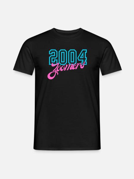 2004 Zomers Retro Neon Tee - Men's T-Shirt - black